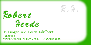 robert herde business card